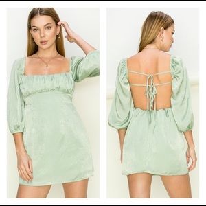 Mint Green Satin Mini Dress size L